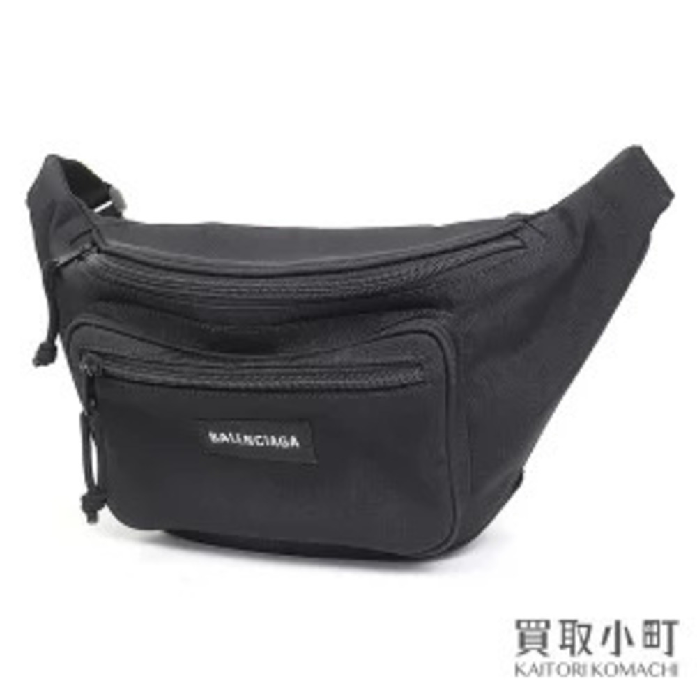 Balenciaga Explorer Belt Pack Black Canvas Crossbody Bag Waist Clutch BELTBAG